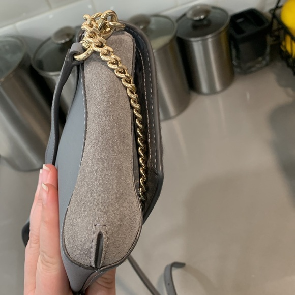 Kate Spade Laurel Way Haircalf Greer Crossbody Shoulder Bag Purse Smoky Gray - Picture 5 of 12